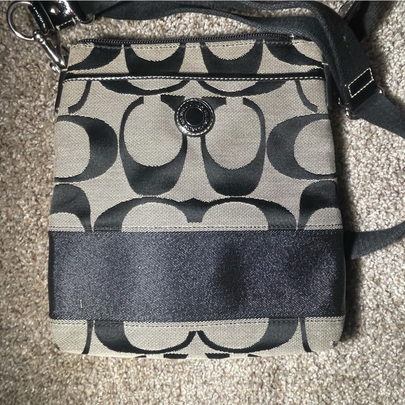 Tan and Black Coach Purse - Picture 5 of 5